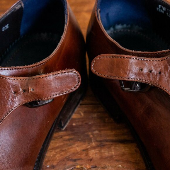 Suitsupply Monk Strap Brown Leather Shoes Suit Supply Size 8.5 - Picture 10 of 10